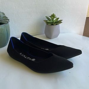 Rothy’s black pointed-toe knit flats Sz-9